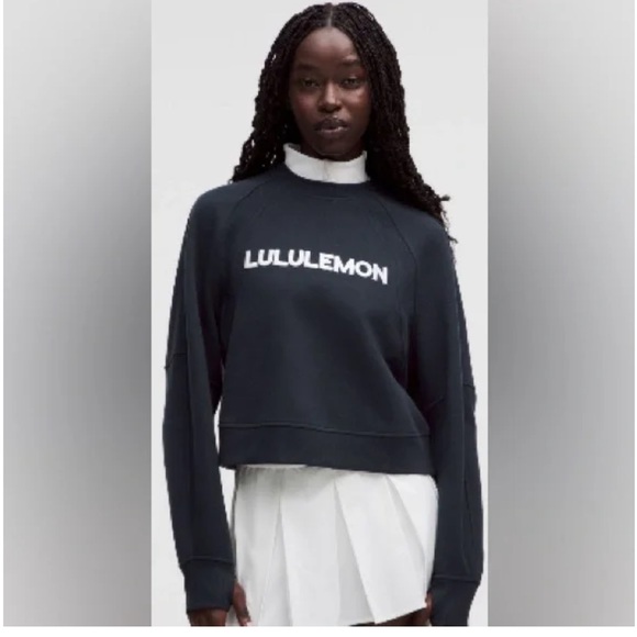 lululemon athletica Tops - Lululemon Scuba Oversized Pullover Wordmark M/L